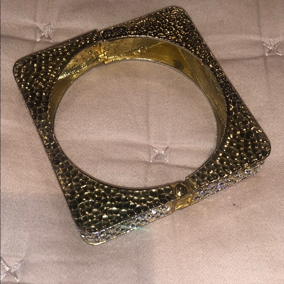 Gold bling sparkly square bracelet - Picture 7 of 7